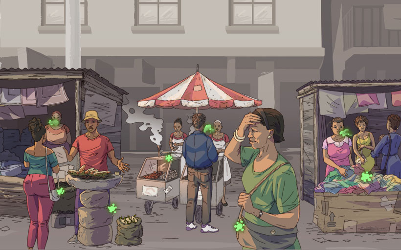 How corona spreads in slum areas: Where is Corona? In breath, On surfaces, In sneezes